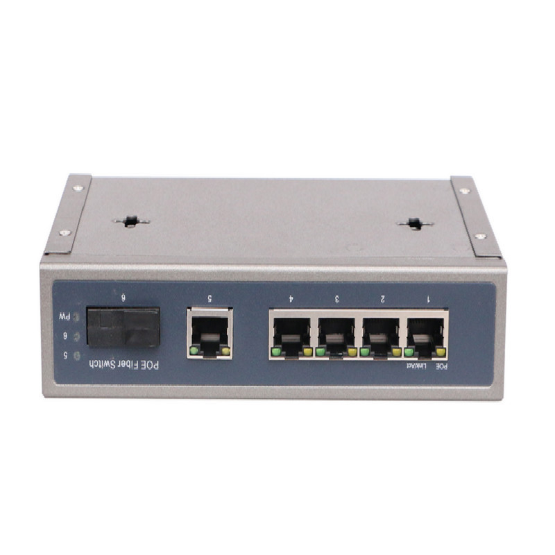 OEM 5v 9v 12v 15v 5 port fibre network switch with 1 port fiber optic sc uplink