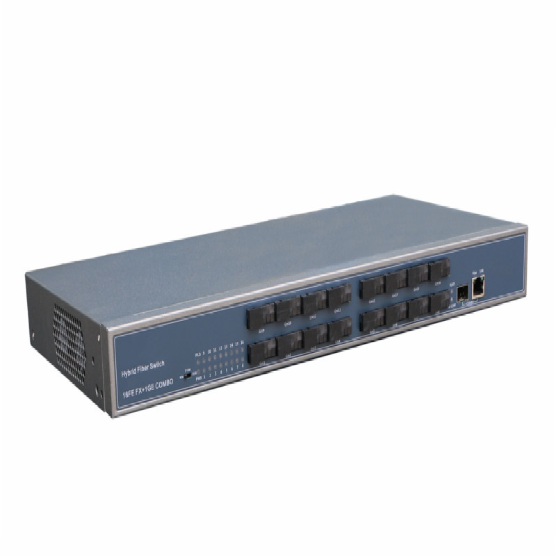 with 2 port 1000mbps rj45 2 gigabit combo rj45/sfp rack mount fc sc 16 port fiber switch