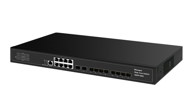 10 port sfp 8 rj45 1 Console L2 Managed Fiber Optic Media Converter 10/100/1000M Optical Fibre Switch 18 ports