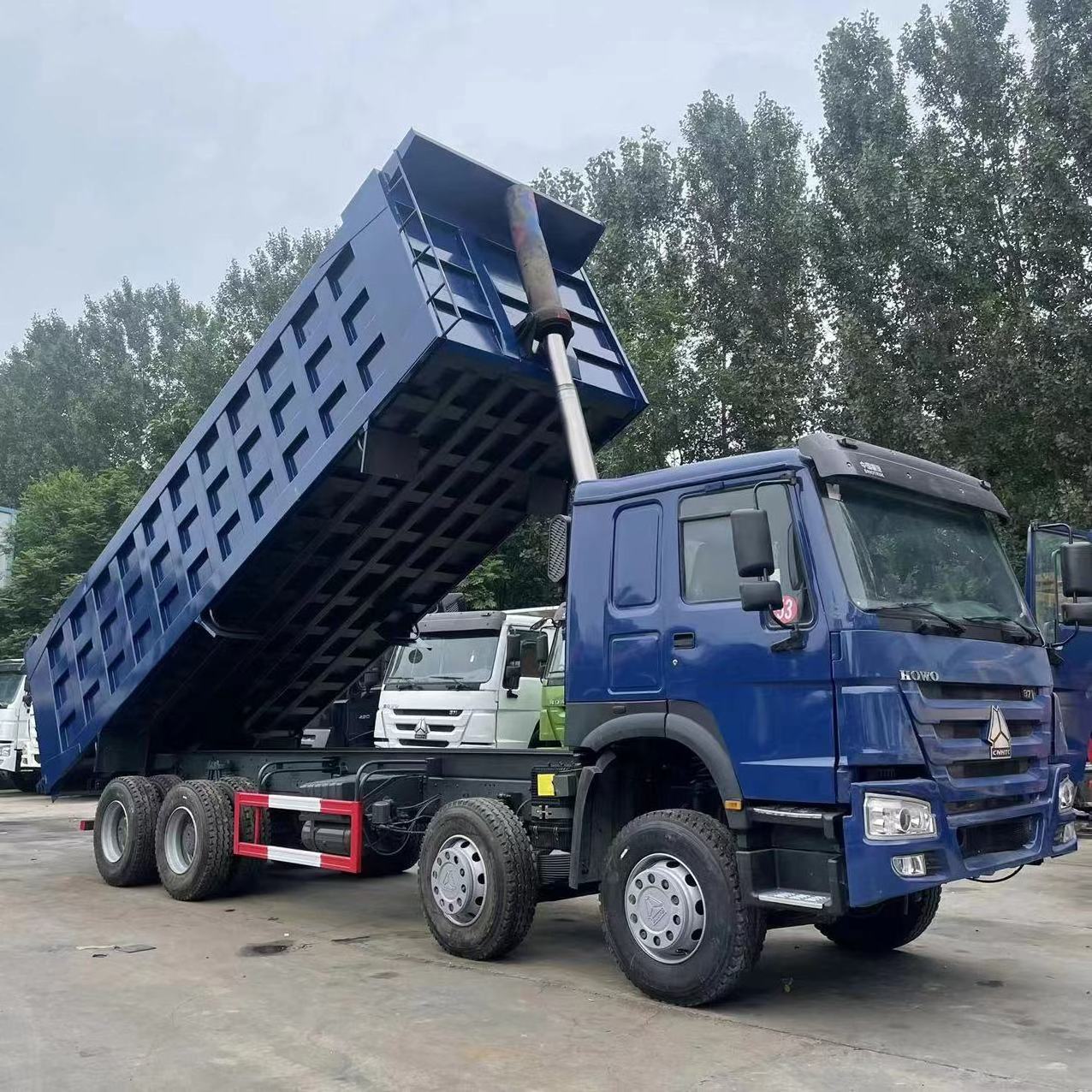 Chinese Truck Head Sino HOWO Used New Tracked Vehicle 371hp 8x4 12 Wheeler Transportation Dump Truck for sale