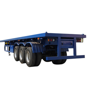 Brand New Semi-trailer 3-axle Flat bed Semitrailer 40ft 20ft Container Logistic Transportation Truck 40ton Semi trailer