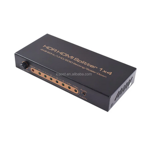 HDMI 2.0 Splitter 1x4 Support HDCP 2.2 HDMI 2.0 4K/60Hz HDR HDMI Splitter 1x4 Metal House W/Power adapter