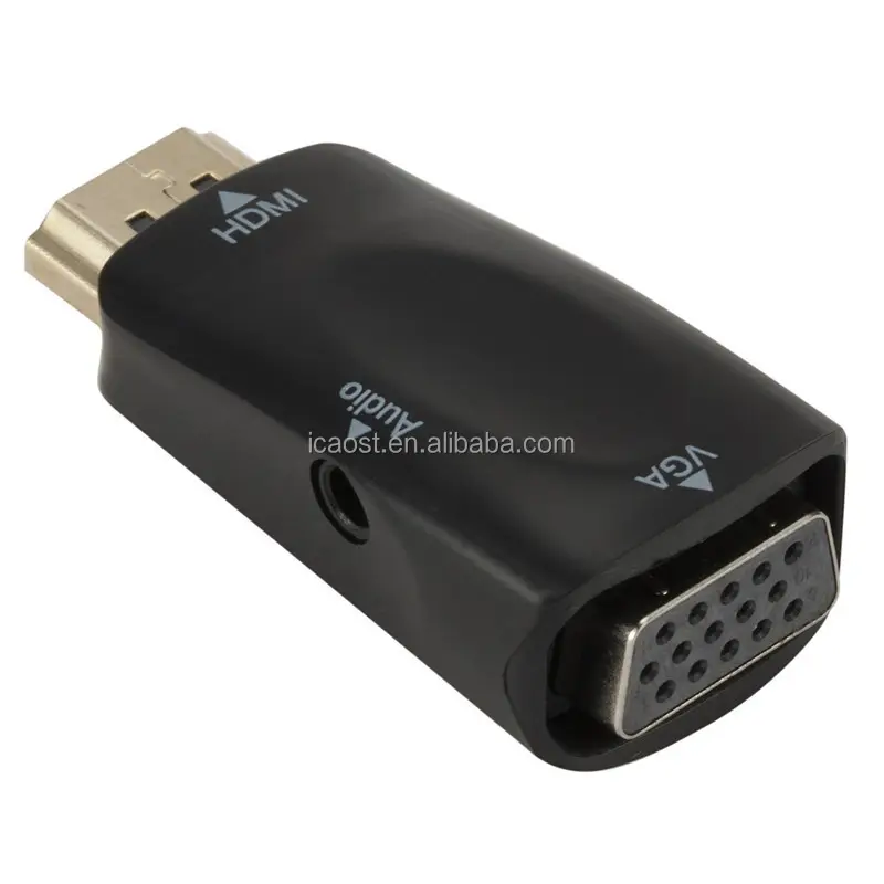 HD 1080P Male to Female HDTV to VGA Adapter Audio Cable Converter For PC Laptop TV Box Display Projector VGA Adapter