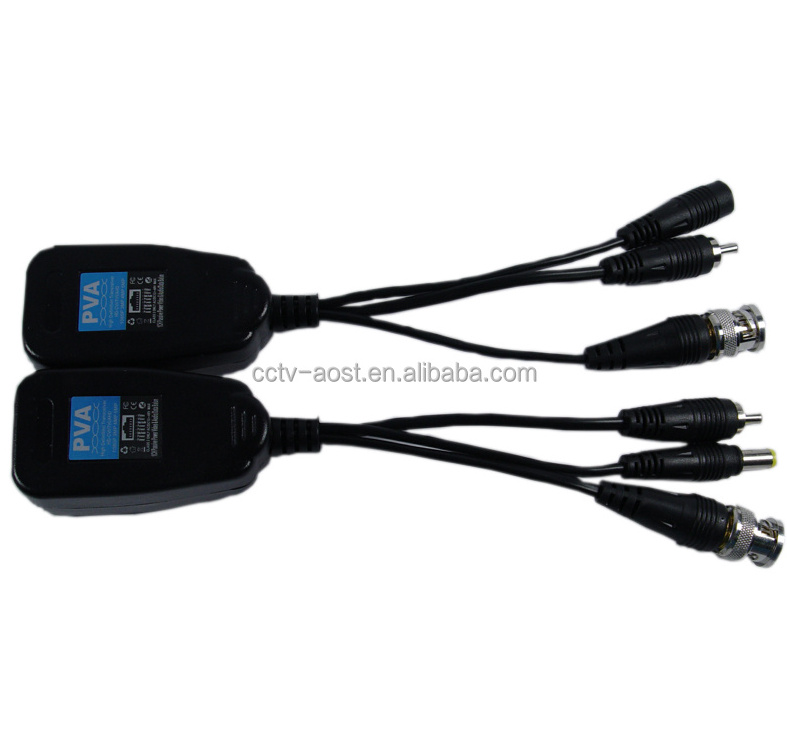 PVA Power Video Audio RJ45 AHD CVI TVI HD Passive video balun for CCTV camera