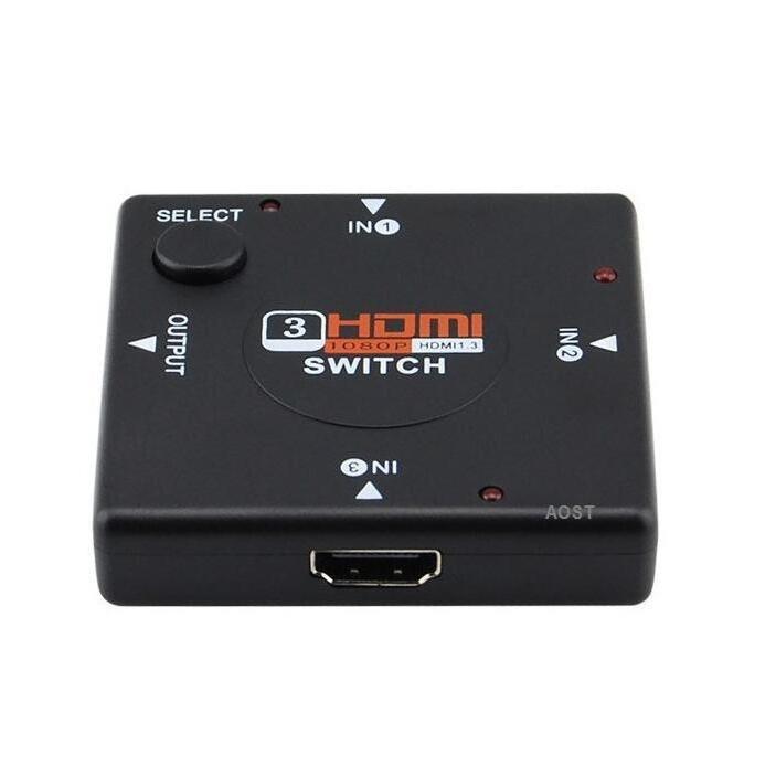 HDTV Switch 2X1 or HDTV Splitter 1X2 HDTV bi-direction switcher splitter selector with HDCP Passthrough 3D 1080p