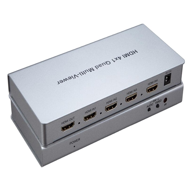 Video hdmi 4x1 quad screen multiviewer seamless switcher from SFX 4k 4x1 hdmi switch