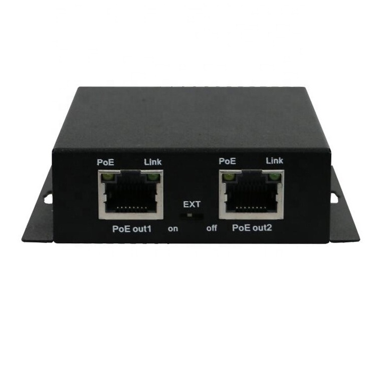 Aost Manufacture Newest  150Meter 1In 2 Out Gigabit POE Extender Injector POE switch