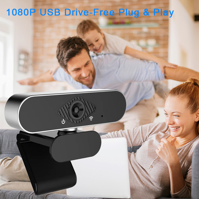 Video Webcam 1080P HD Laptop Camera with Built-in HD Microphone 1920 x 1080p USB Plug & Play Computer Cam Widescreen