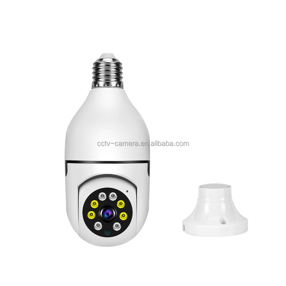 Home Wifi Wireless Ceiling Screw Mount E26 Bulb Light Robot 3MP IP Camera E27 Bulb PTZ Camera