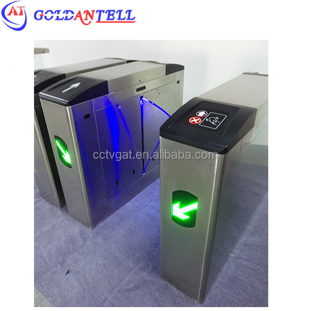 Half height prestige security bidirectional flap barrier gate automation turnstile rfid door entry system