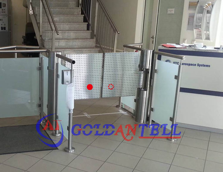 Luxury&elegant style RFID/QR code and attendance management intelligent swing barrier gate