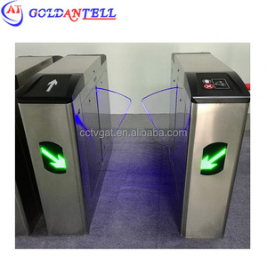 Half height prestige security bidirectional flap barrier gate automation turnstile rfid door entry system