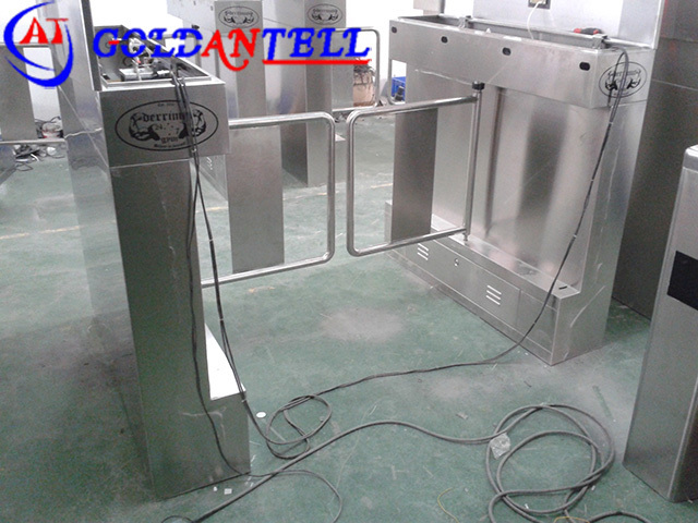 Stainless motor gate half height prestige turnstile automatic swing gate barrires flexible security smart card door