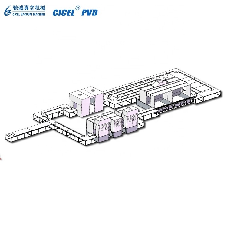 Automatic UV spraying curing line / UV vacuum metallizing machine / UV varnish painting line