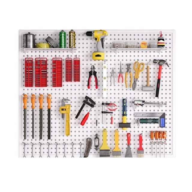 Metal pegboard display stand pegboard wall organizer