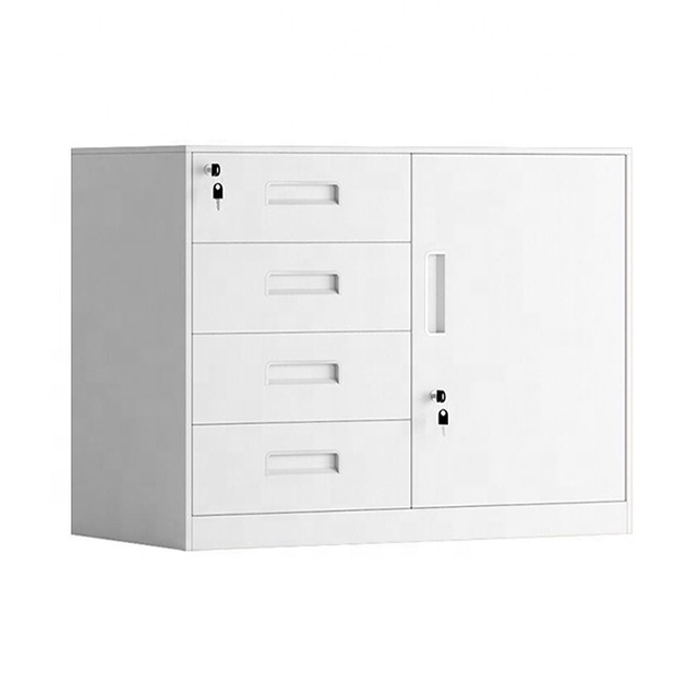 Stainless steel office drawer file cabinet with lock