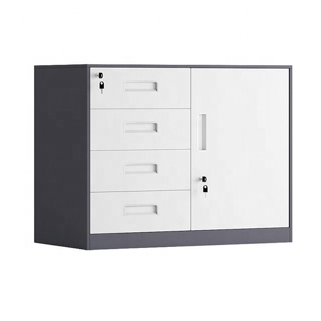 Stainless steel office drawer file cabinet with lock