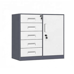 Stainless steel office drawer file cabinet with lock