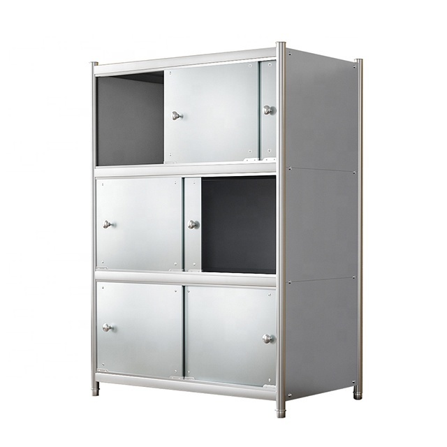 Corner storage cabinet stainless steel kitchen cupboards