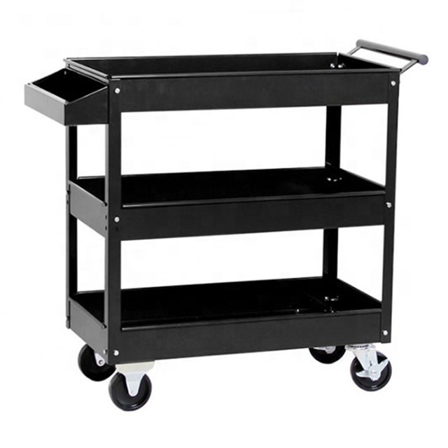 Welding cart black trolley detailing trolley round cart