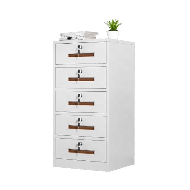 Small 4 drawer vertical filing cabinet with locks