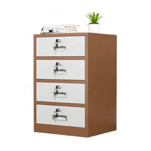 Small 4 drawer vertical filing cabinet with locks