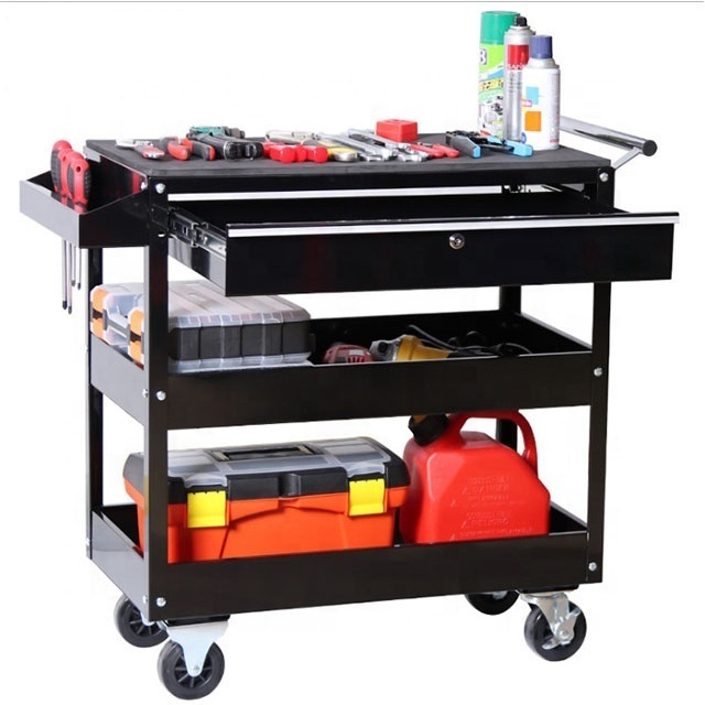 Cabinet tool car workshop garage metal tool cabinet, tool trolley,  tool cart with handle and wheels