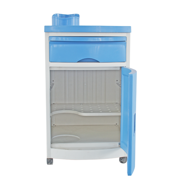 Hospital Bedside Cabinet ABS Plastic Medical Locker Nightstand for Storage overbed