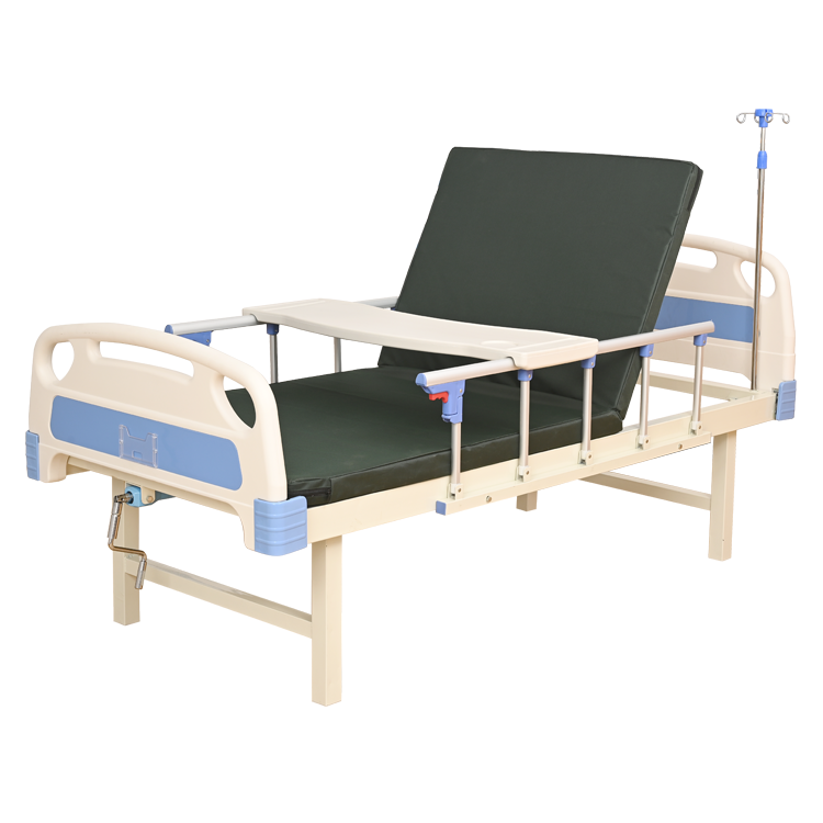 Stainless Steel Back Rest Hospital Bed with Air Mattress Removable ABS Head Board for Clinic Patient Use Cheap Price