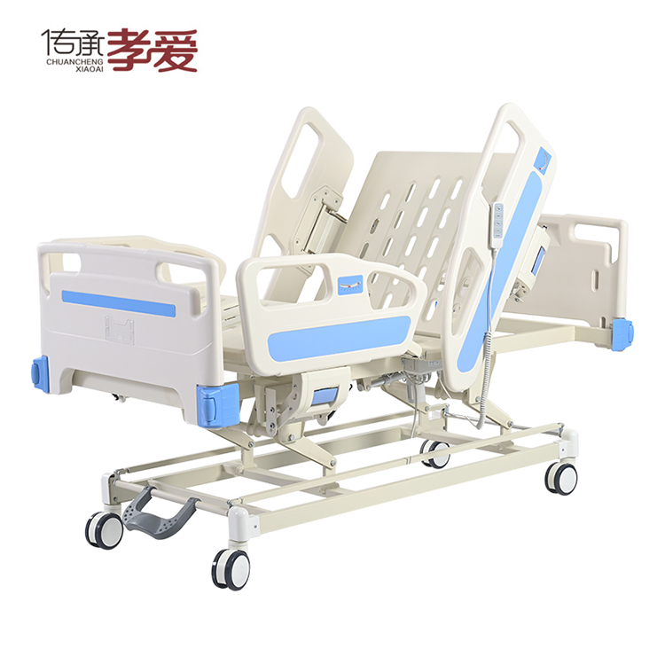 Cheap Price Automatic Five Function Electric Hospital Bed Adjustable Height Back Lifting Leg Lifting Bed up & down Bed side to s