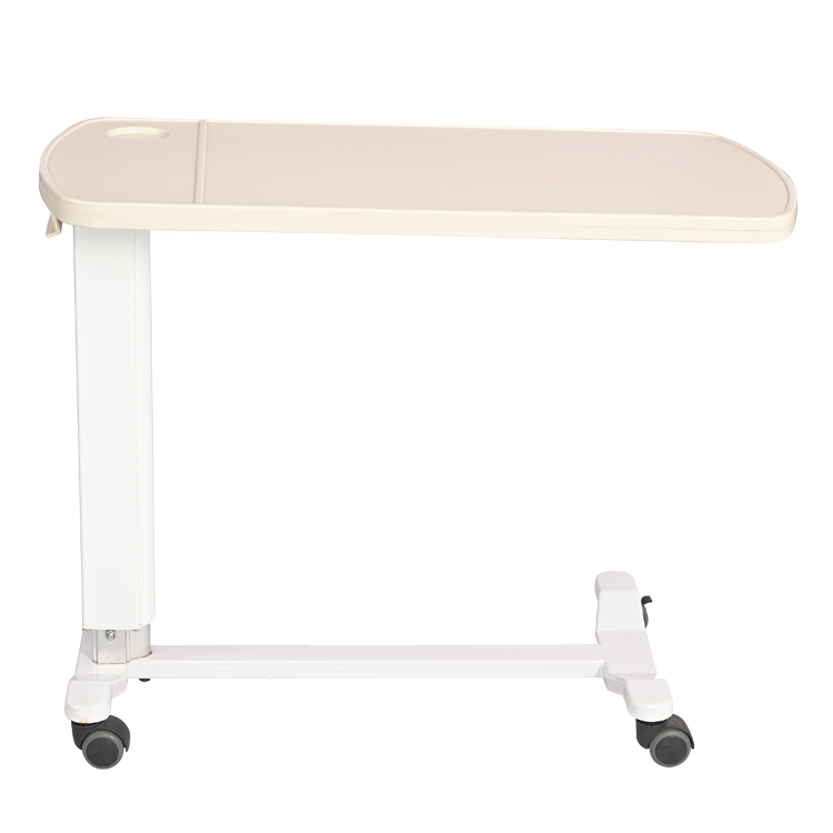 Clinic Furniture Medical Hospital Bed Table Swivel Wheel Rolling Tray Adjustable Over Bedside for Elder Factory Wholesale