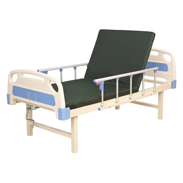 Stainless Steel Back Rest Hospital Bed with Air Mattress Removable ABS Head Board for Clinic Patient Use Cheap Price