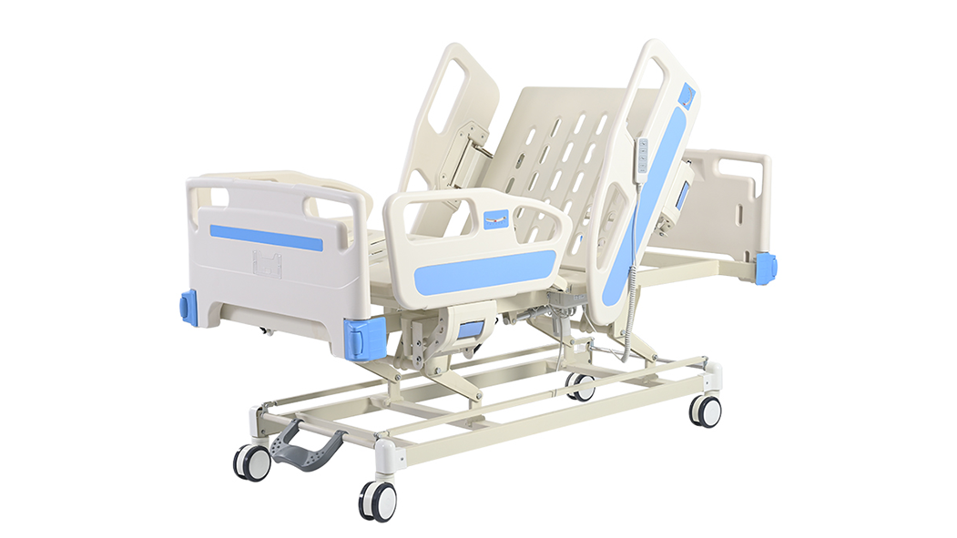 Manufacturer Hospital Furniture Nursing Bed Electric 5 Functions ICU Hospital Bed