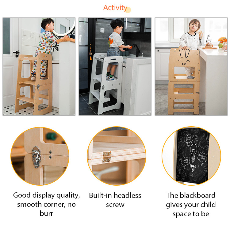 Learning Tower Kitchen Helper Tower Toddler Kids Kitchen Stool Step Montessori Furniture Kitchen Chair Learning Stool