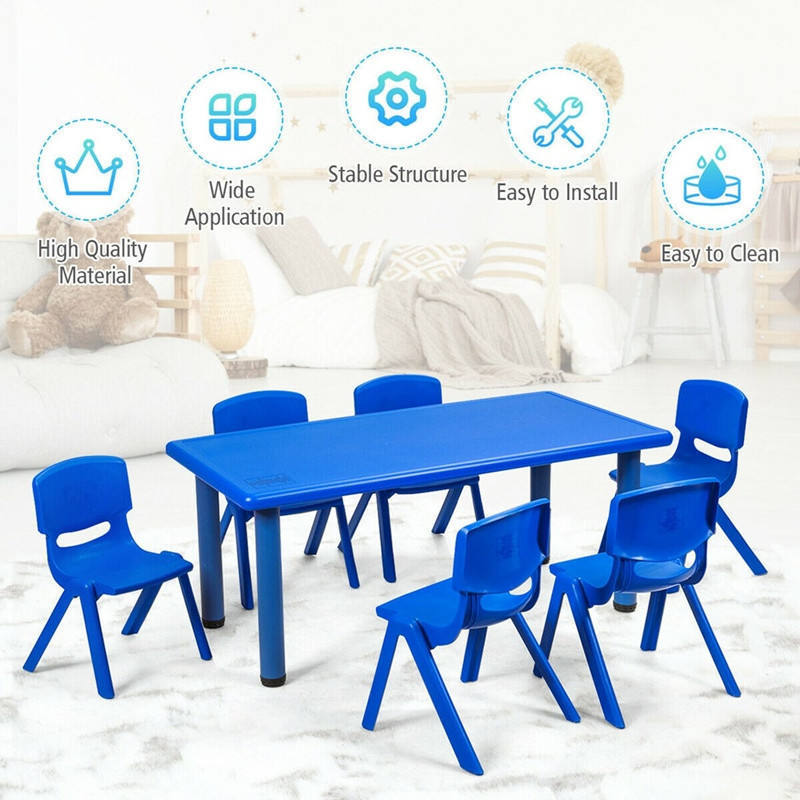 West Shore Colorful Nursery School Furniture Kids Study Table Plastic Tables And Chairs For Sale