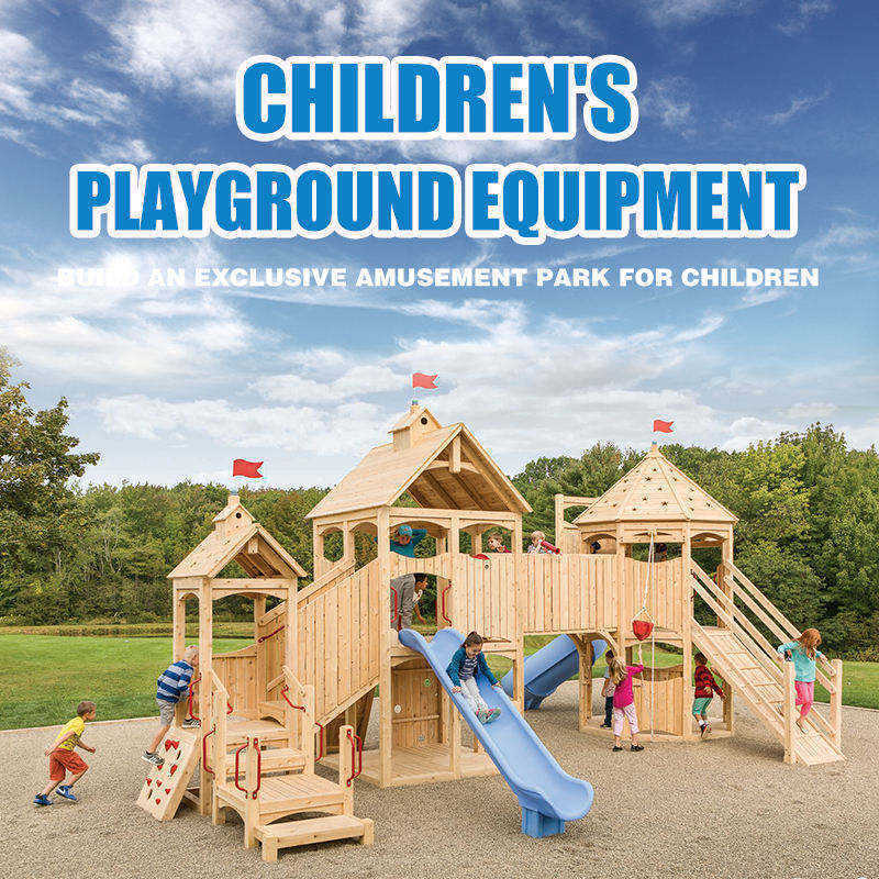 New Product Wooden Children Commercial Outdoor Swing And Climbing Frame Playground Supplier For Kindergarten Preschool