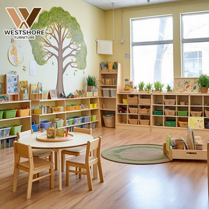 Preschool Daycare Kindergarten Furniture Set School Table Chair Sets Wooden Childcare Center Nursery Classroom Design Set