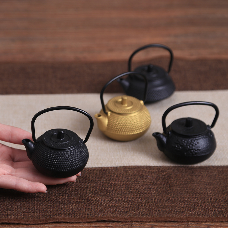 Mini colorful cast iron teapots Japanese small cute oem logo and packaging custom wholesale tea sets