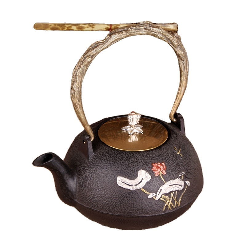 hot sale traditional cast iron teapot big volume tea kettle