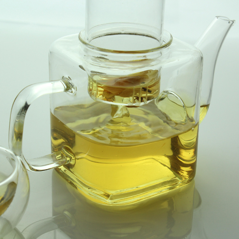 High borosilicate heat-resistant glass square glass tea set customs square drinking ware tea kettle