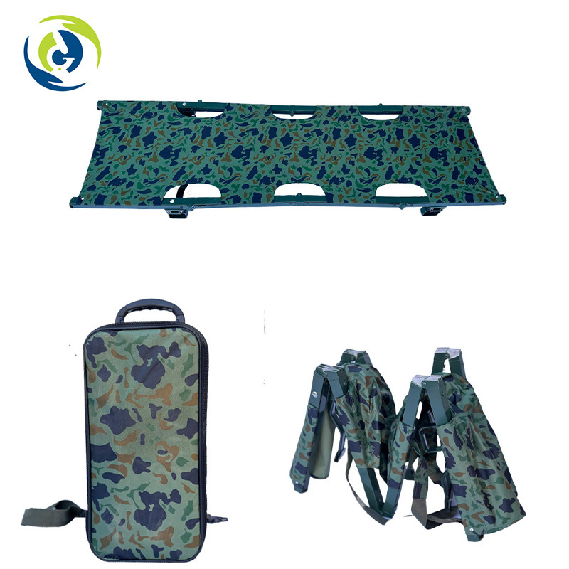 Aluminum alloy foldable Hospital Equipment folding first aid ambulance stretcher for carrying injured