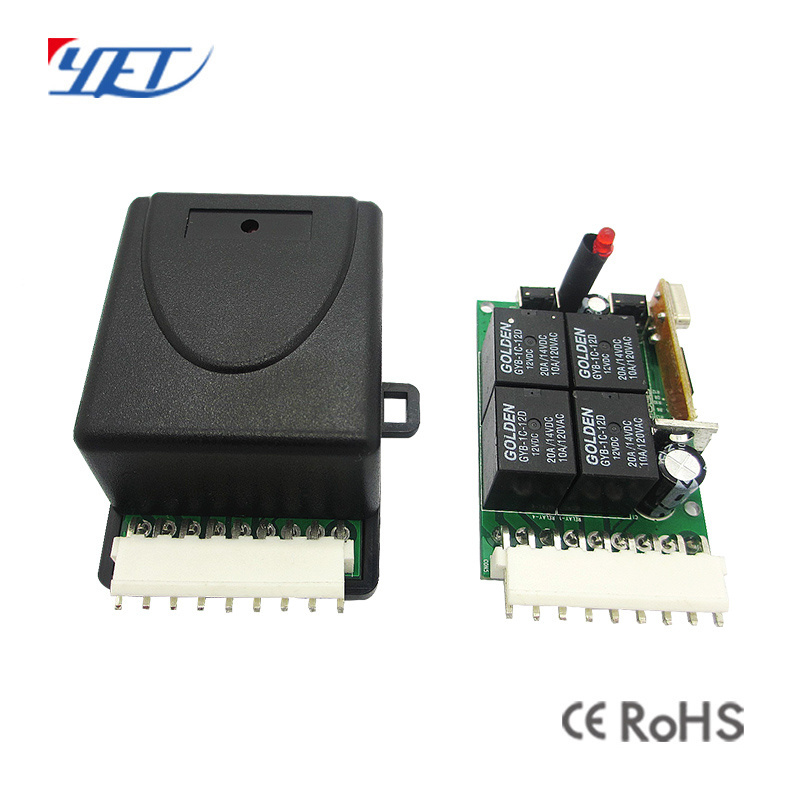 433Mhz Universal Wireless Remote Control Switch DC 12V 4CH relay Receiver Module With 4ch RF Remote 433 Mhz Transmitter