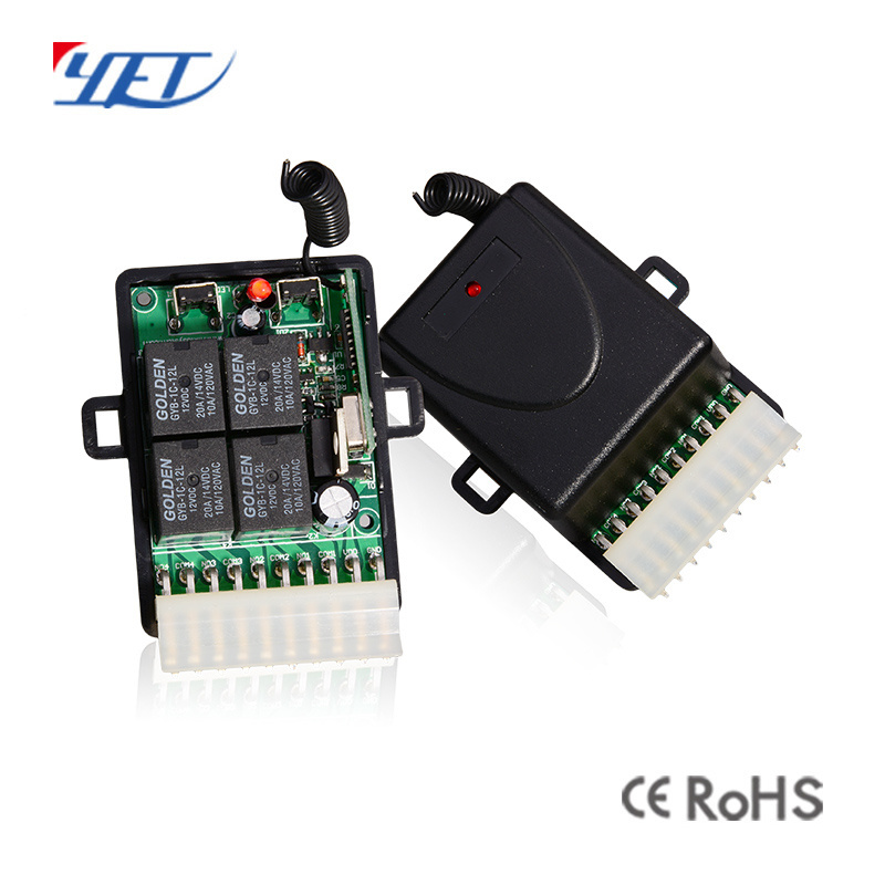 433Mhz Universal Wireless Remote Control Switch DC 12V 4CH relay Receiver Module With 4ch RF Remote 433 Mhz Transmitter