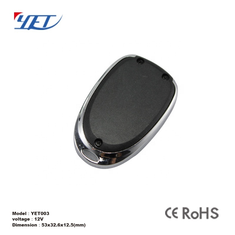 YET003 Black Mini Remote Control Transmitter 4 Button Switch with Keychain 433.92mhz