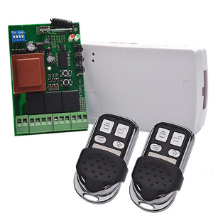 110V 220V Control Board For Motor Garage Door Roller Shutter Auto Gate 433mhz Control Panel With Remote Transmitter