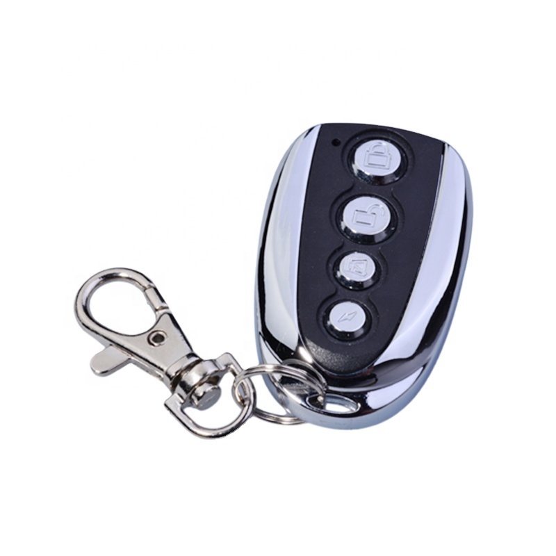 YET003 Black Mini Remote Control Transmitter 4 Button Switch with Keychain 433.92mhz