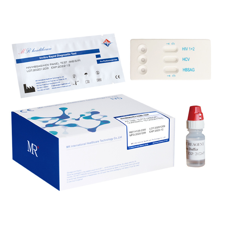 High quality blood Infectious disease screening test 4in1combo test kit of  HBsAg HIV HCV Syphilis detection