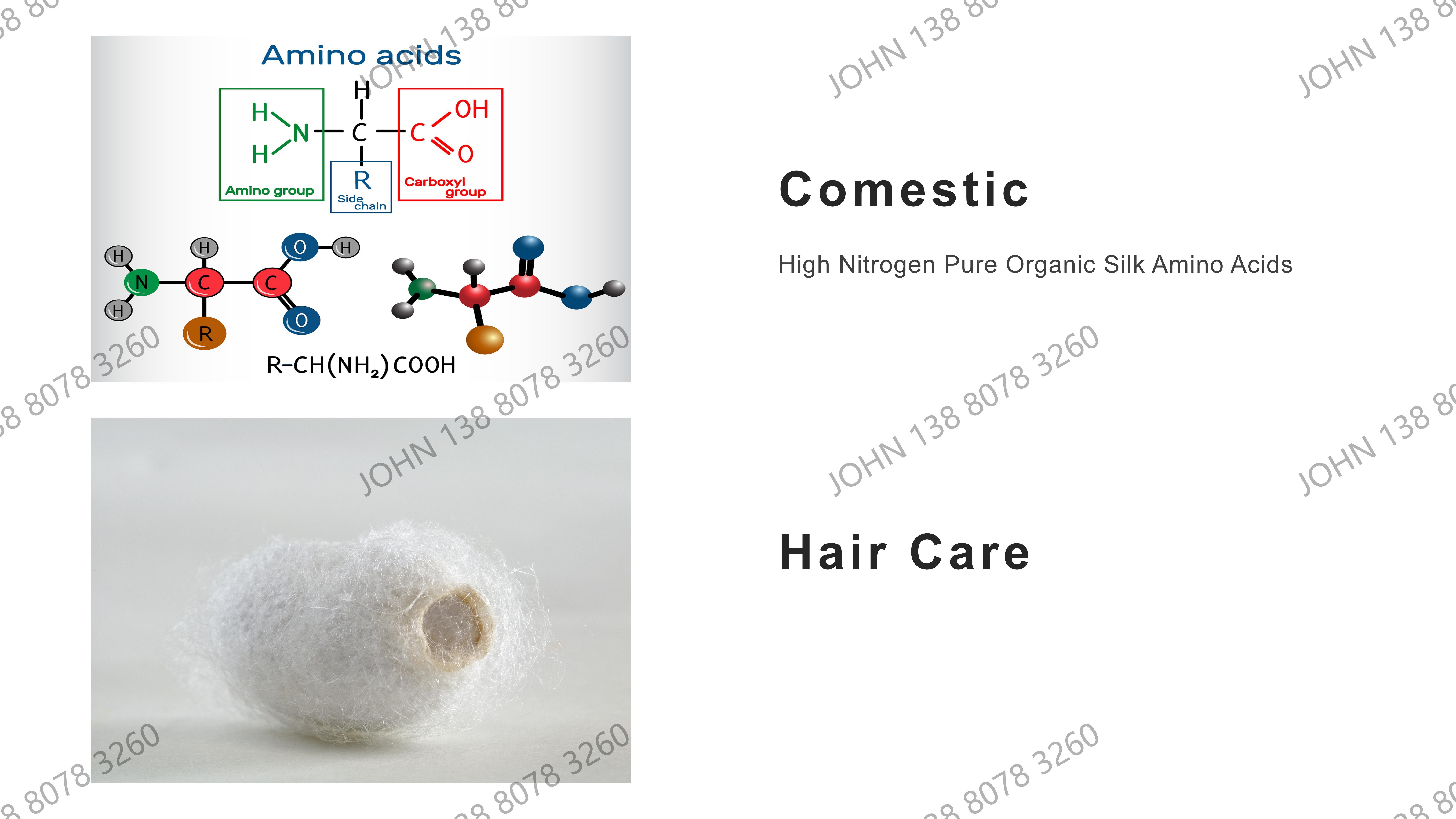 SILK AMINO ACID POWDER SERCIN L-GLYCINE+L-ALANINE+L-SERINE HAIR CARE