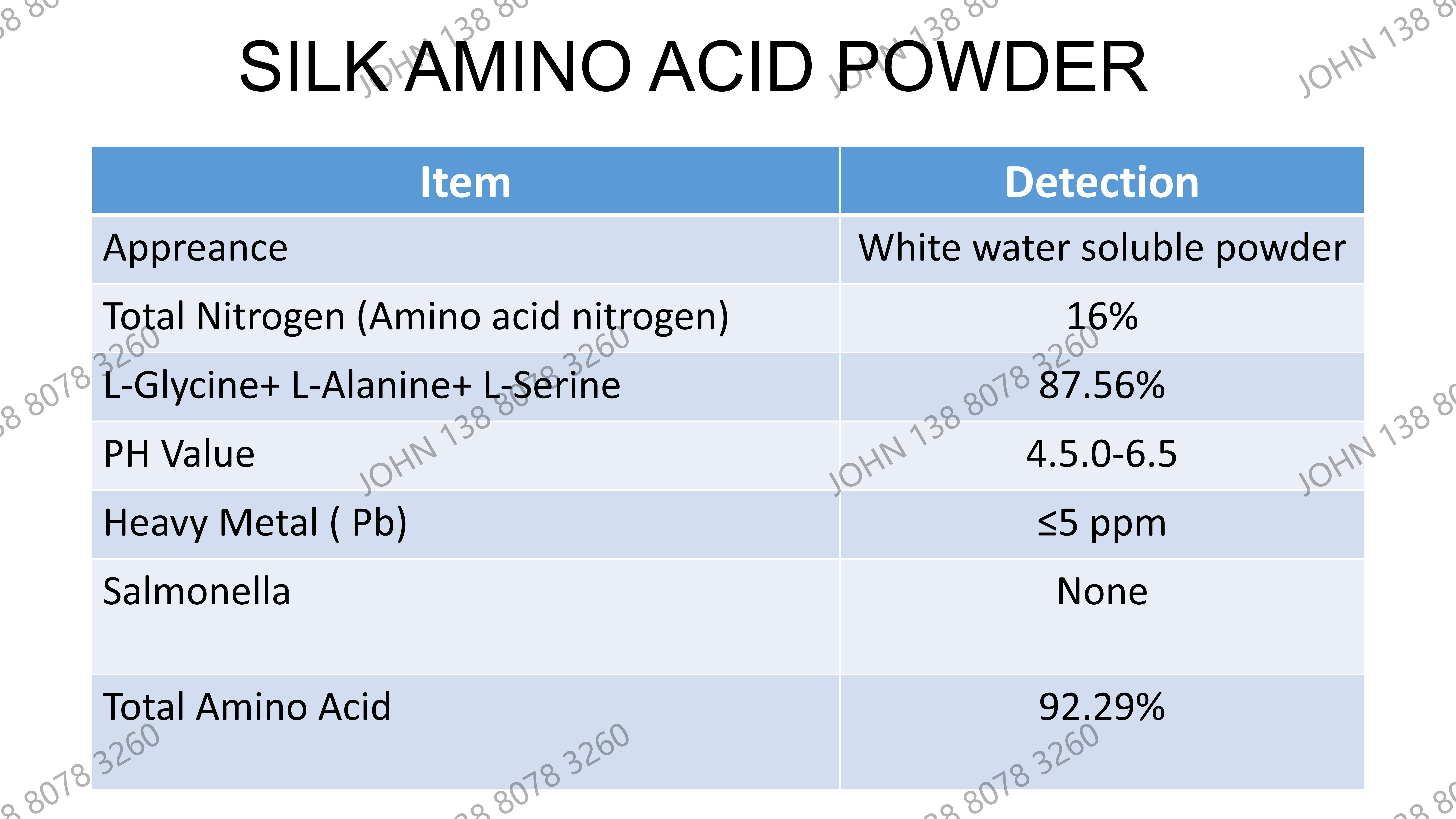 SILK AMINO ACID POWDER SERCIN L-GLYCINE+L-ALANINE+L-SERINE HAIR CARE