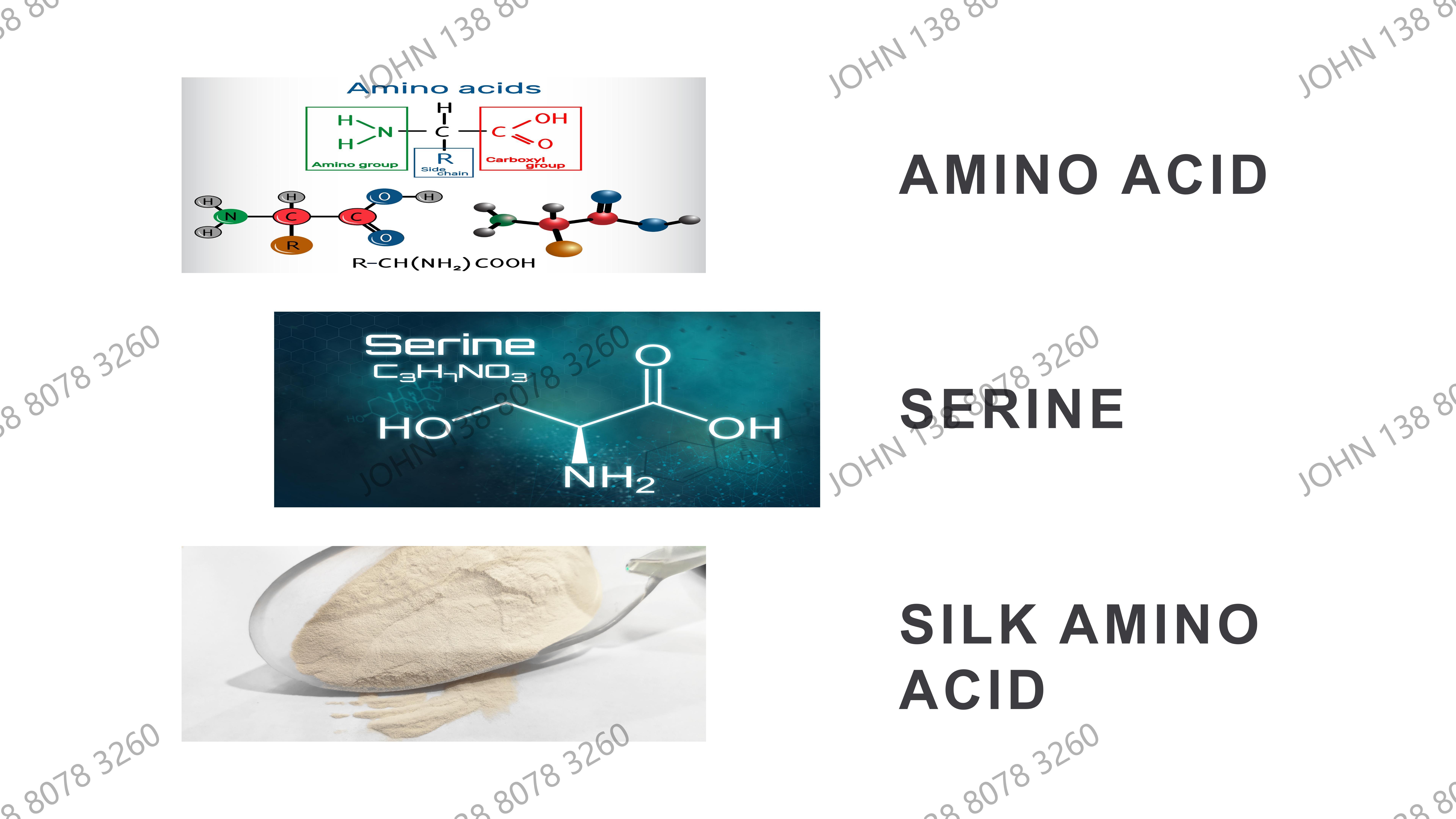 SILK AMINO ACID POWDER SERCIN L-GLYCINE+L-ALANINE+L-SERINE HAIR CARE